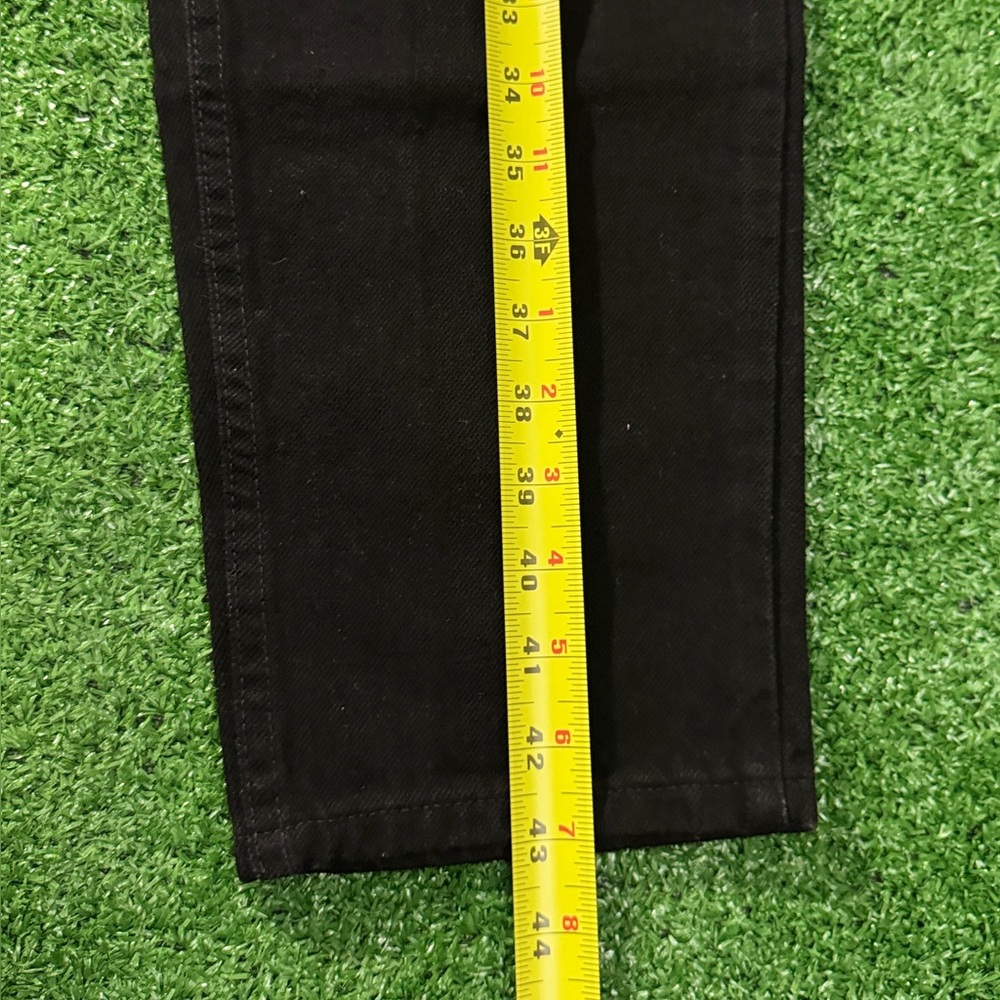 Vintage Wrangler Jeans Womens 10x32 Black Made USA High Rise Tapered Fit Western - Picture 3 of 6